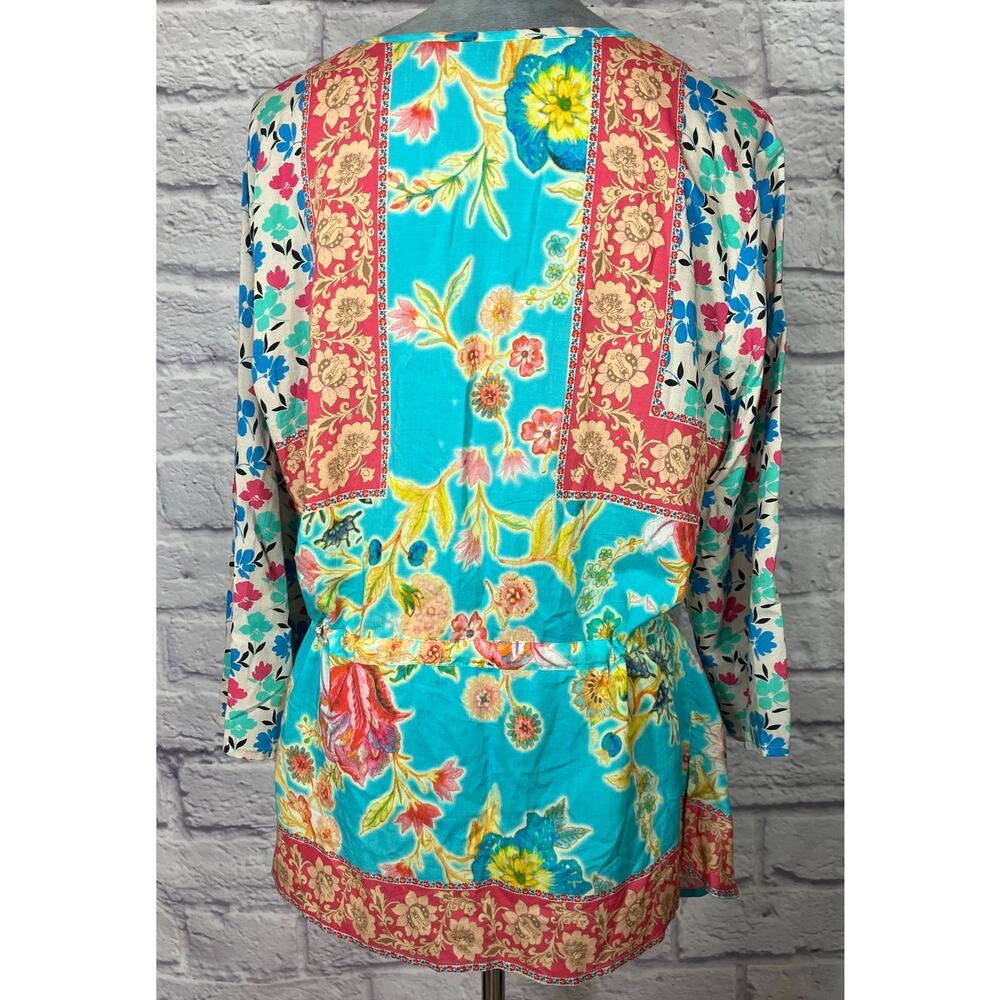 Tolani Collection Vibrant Boho Patchwork Hanky He… - image 4